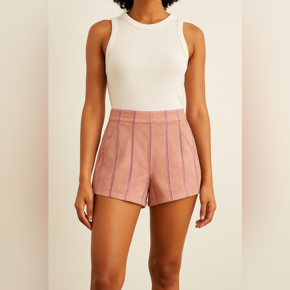 NEW WITH TAGS SHE AND SKY High Rise Pink Shorts